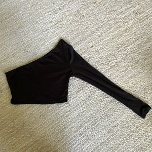 Off The Shoulder Long Sleeve Crop Top